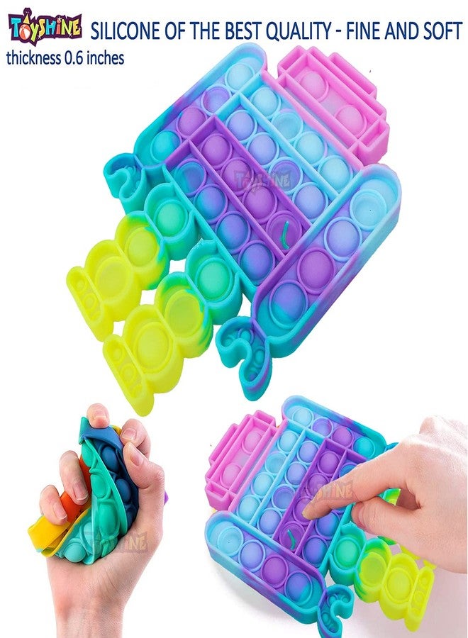 Toyshine Pack of 1- Robot- Fidget Popping Sounds playset , BPA Free Silicone, Push Bubbles playset for Autism Stress Reliever, Sensory Playset - Image 2